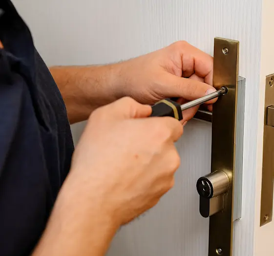 Tècnic reparant persianes i tancaments